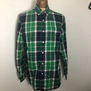 - Mens Green/Blue/White Long Sleeve Shirt. Medium
